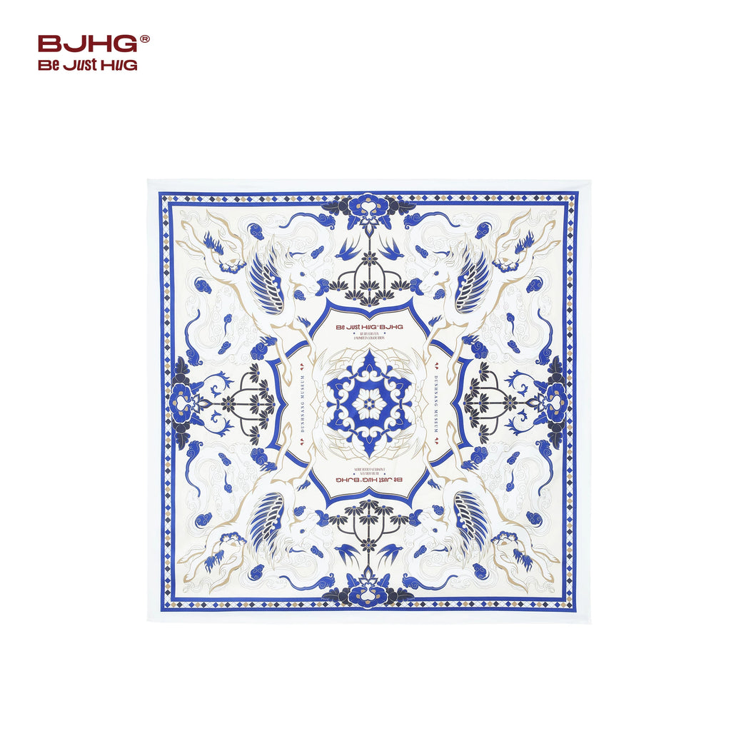 BJHG Versatile Contrasting Square Scarf