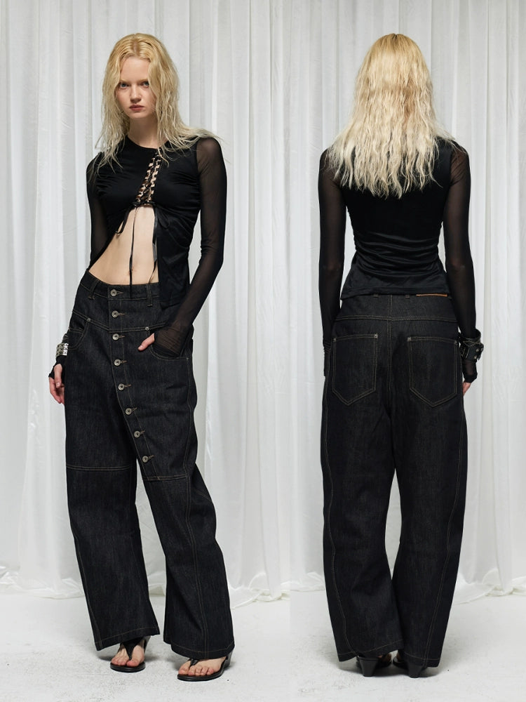 DND4DES Silhouette Denim Raw Cow Scimitar Jeans