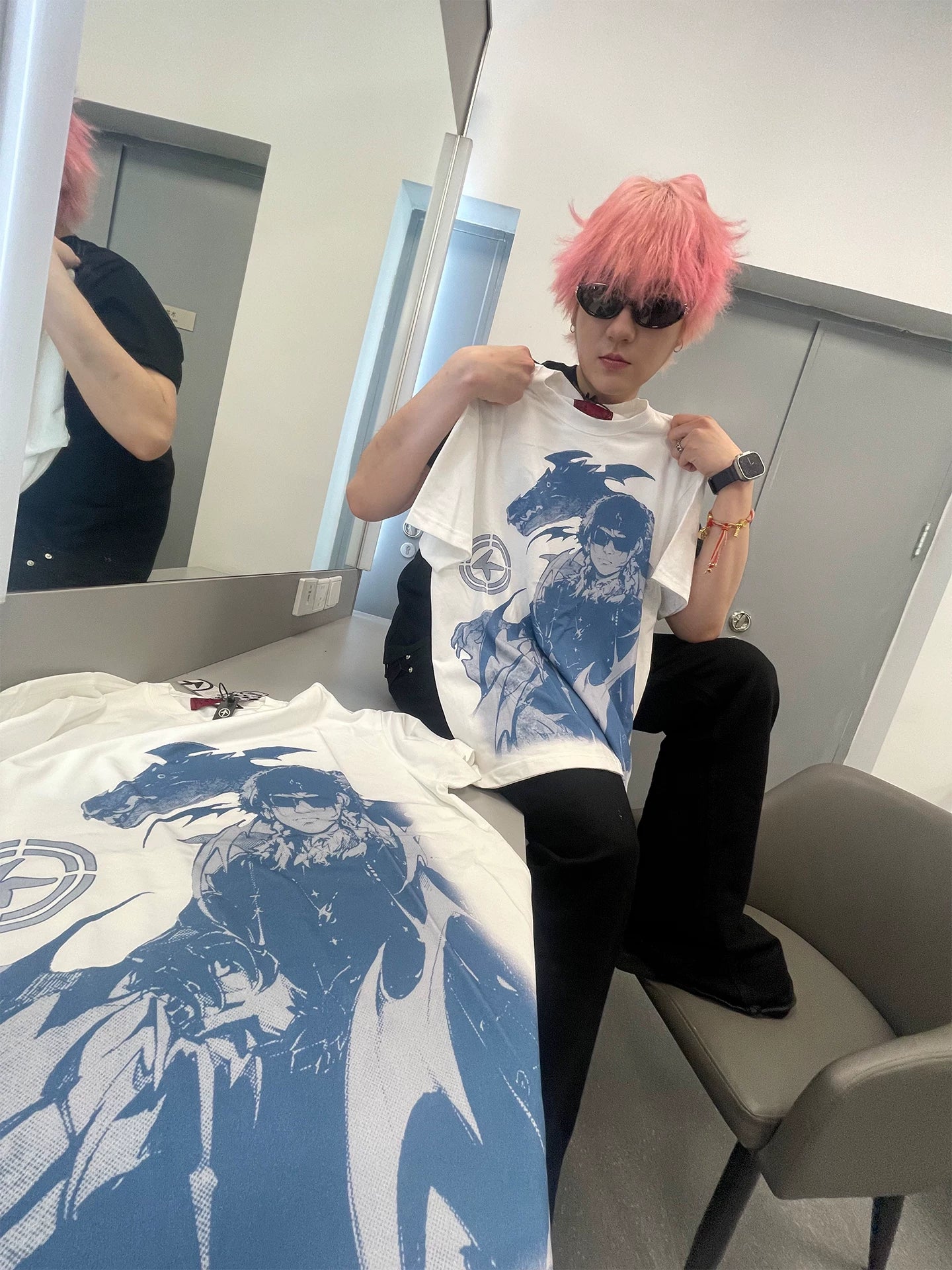 4AM Dragon Slaying Youth Print Front Shoulder Tee