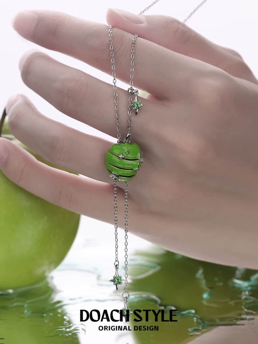 DOACH Apple Sliced Pendant Necklace