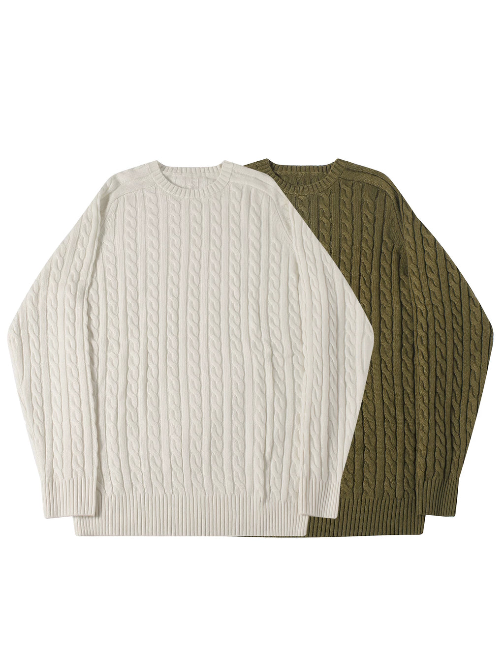 SOARIN Crew Neck Twisted Knitted Sweater