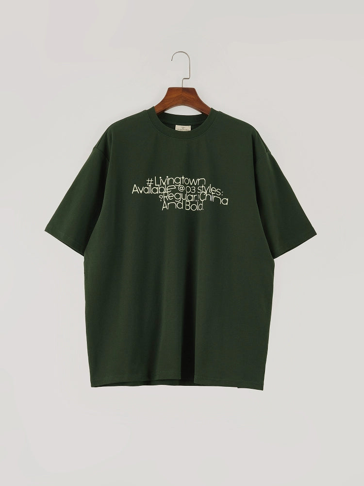 LIVINGTOWN Cool Star Font Slogan Printed Tee