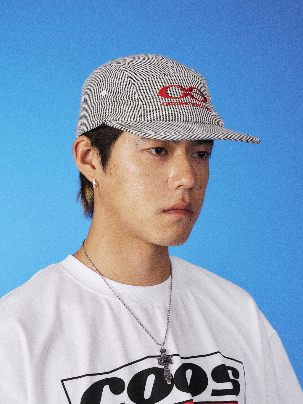 CoosRetro Soft Top Striped Embroidered Versatile Baseball Cap