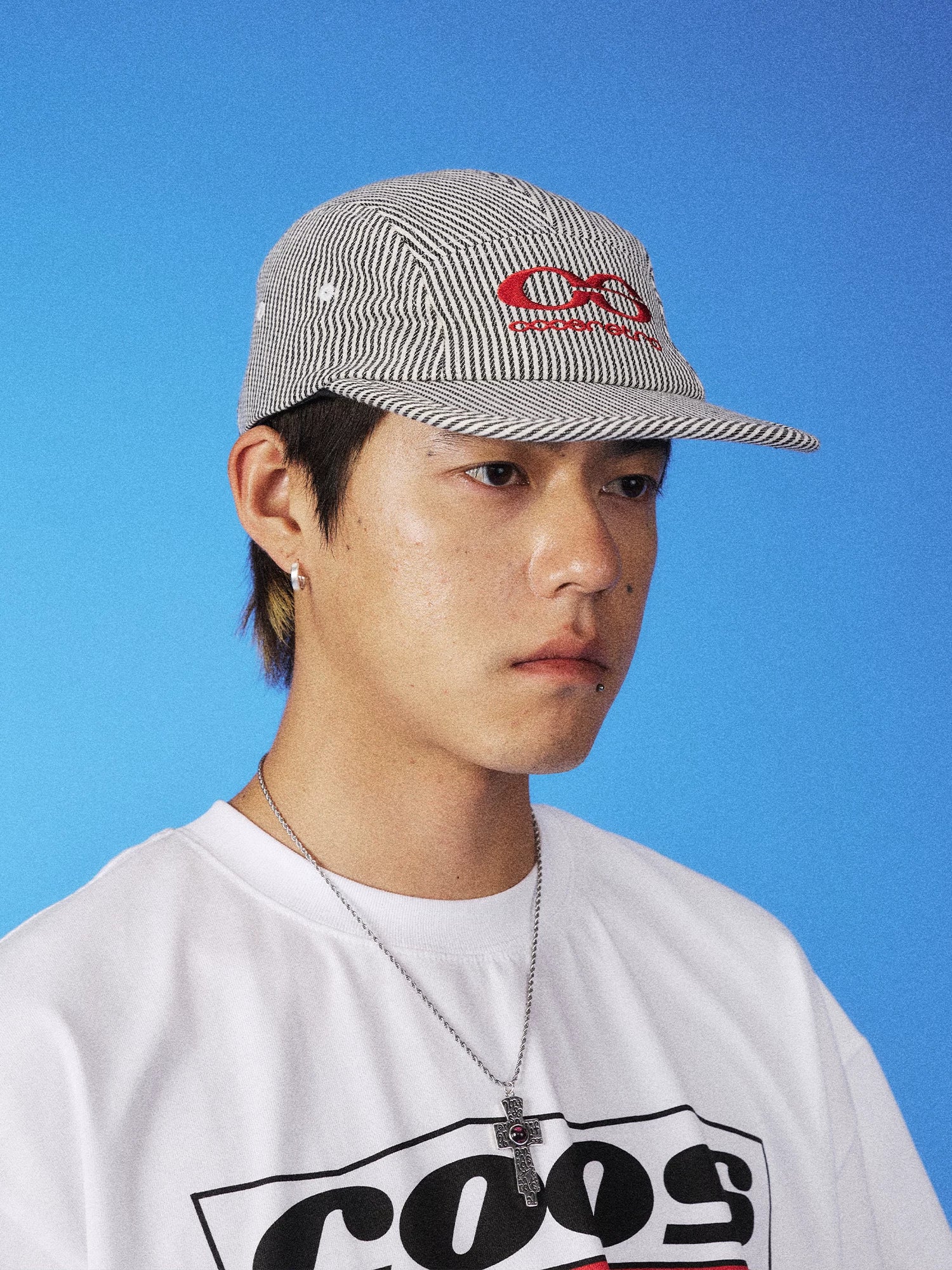 CoosRetro Soft Top Striped Embroidered Versatile Baseball Cap