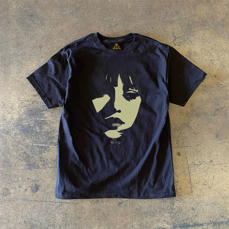 UPUPXIA Retro Niche Casual Loose Tee