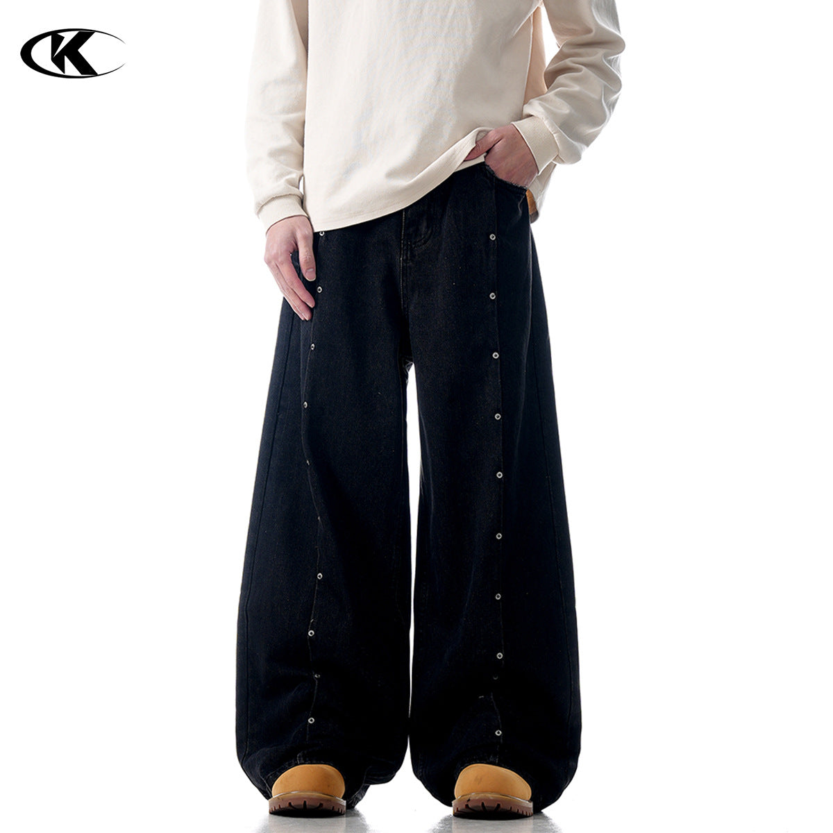 11KN High Street Cleanfit Rivet Distressed Jeans