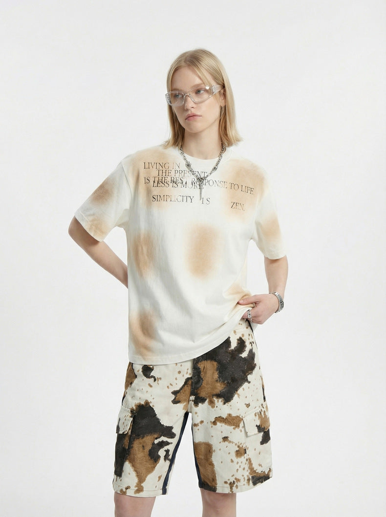 Inflation 305g Oversized Cotton Letter Short Sleeve Tee