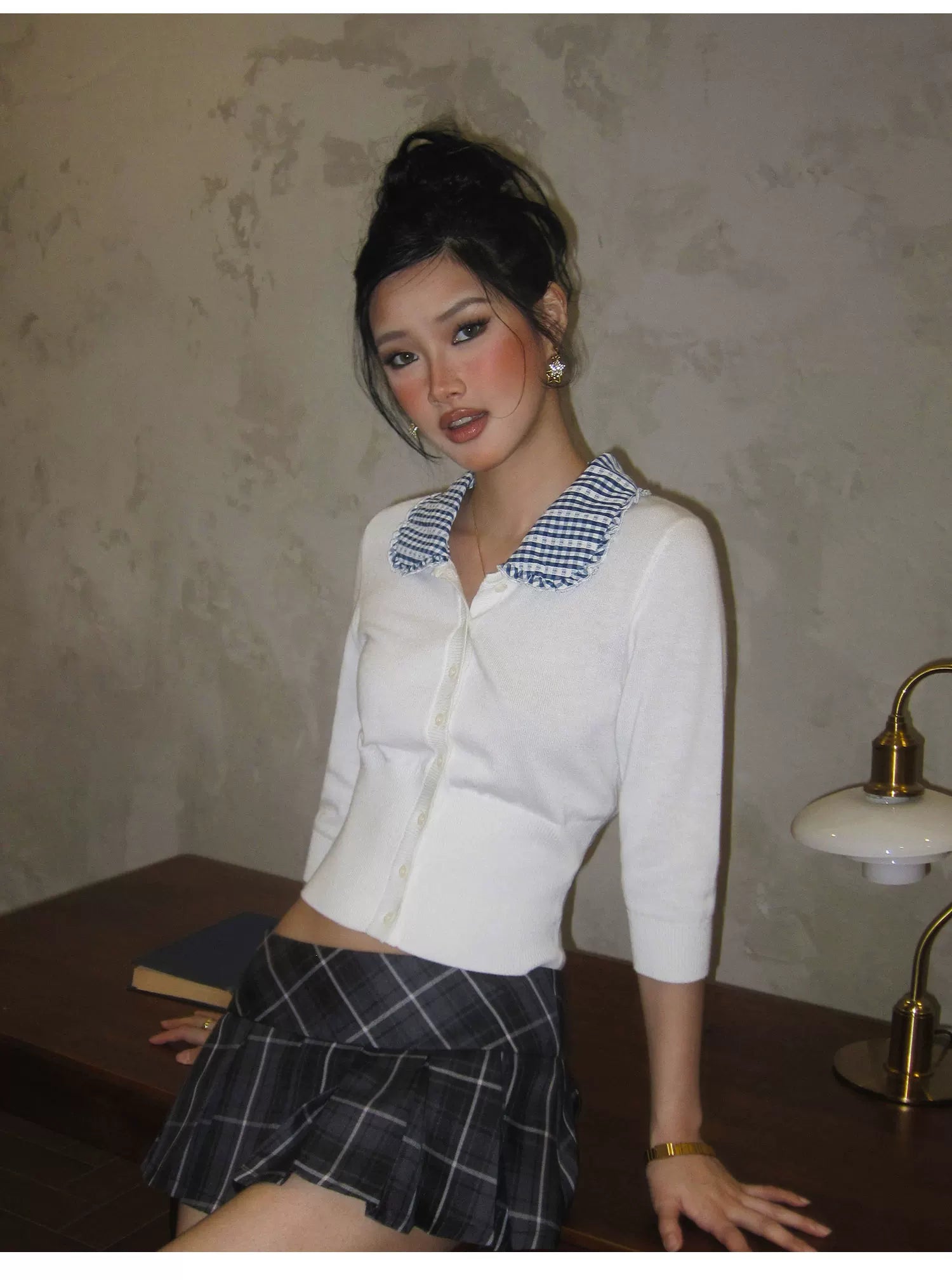 Audwyn Stitching Contrasting Slim Tee