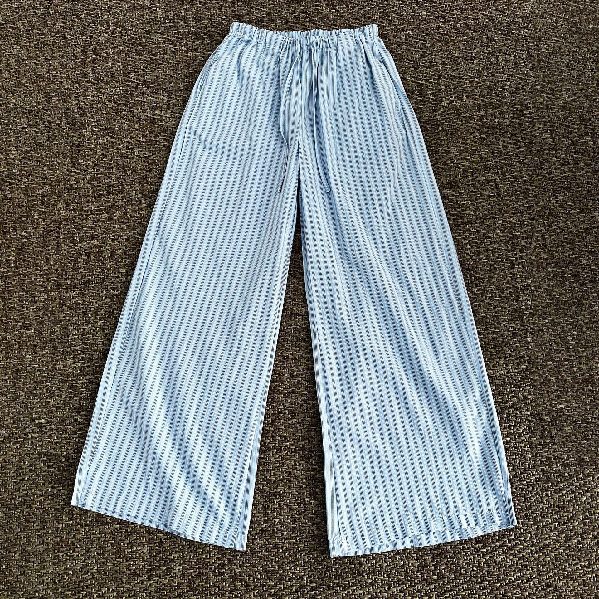 11KN Lazy Vertical Striped Casual Pants