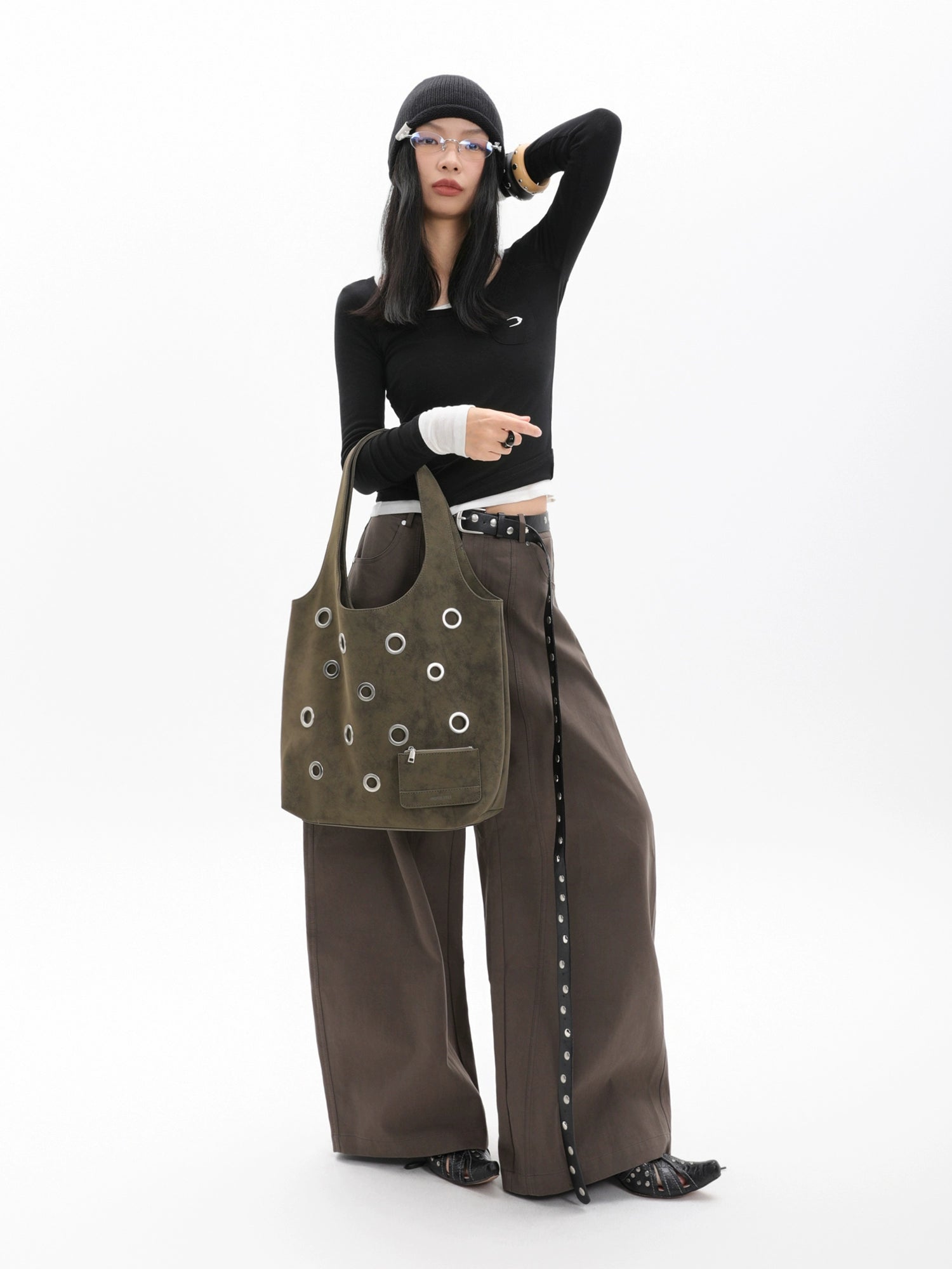 JANDRESS Vintage Large Capacity Underarm Tote Bag