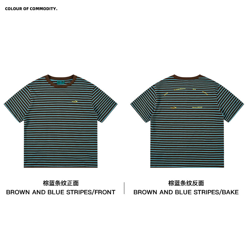 NewJNXS Striped Casual Loose Tee