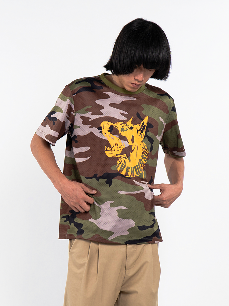 AVENUESON Camouflage Full Print Skateboard Tee
