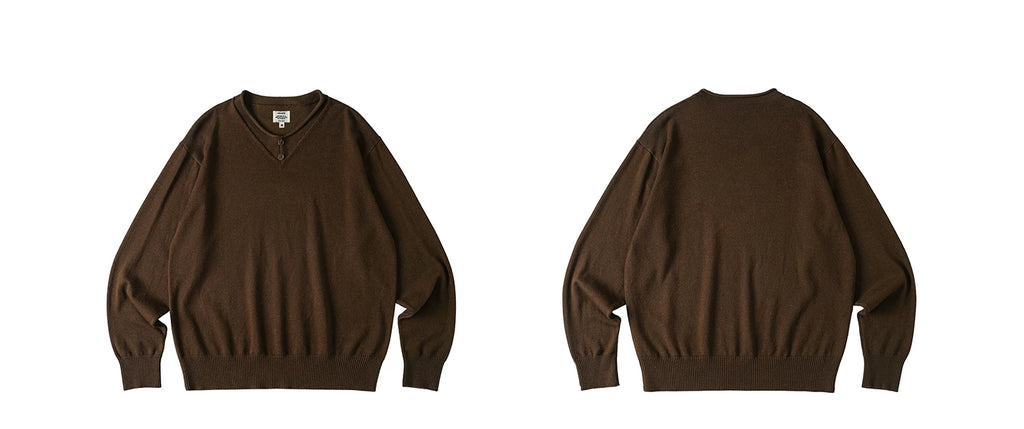 LR Knit Fake Two Pieces Long Sleeves