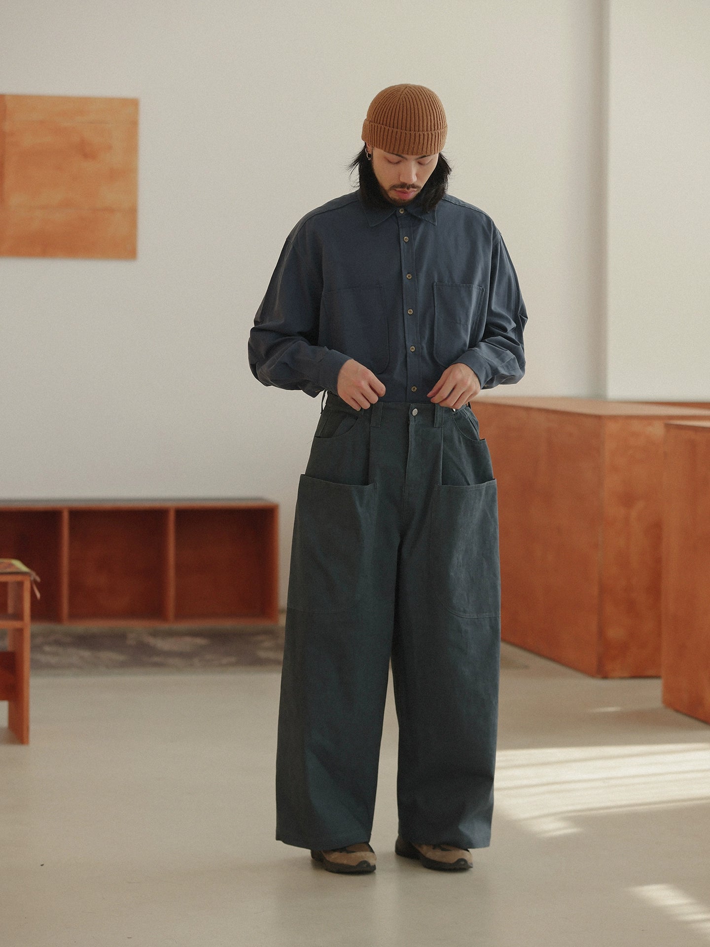 NOEARS Loose Big Pocket Tooling Trousers