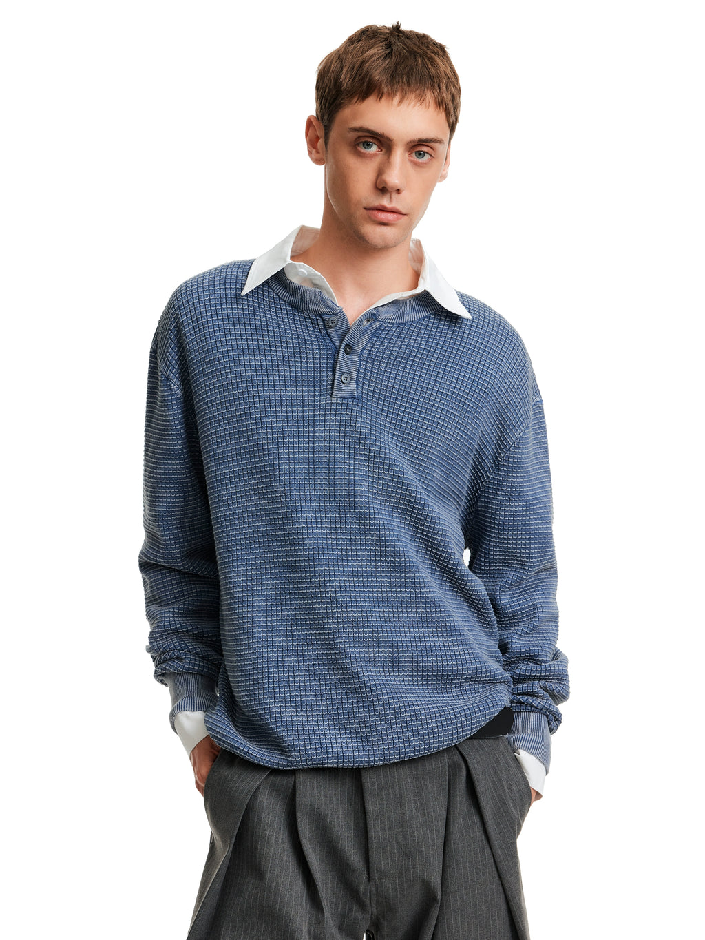 MADWITCH Vintage Waffle Knitted Sweater
