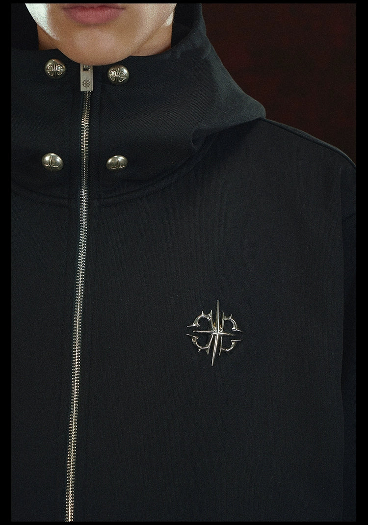 DICETINY Loose Casual Knitted Printed Cardigan Jacket