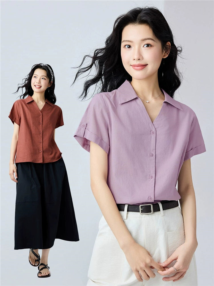 Giordano V-lapel Casual Shirt