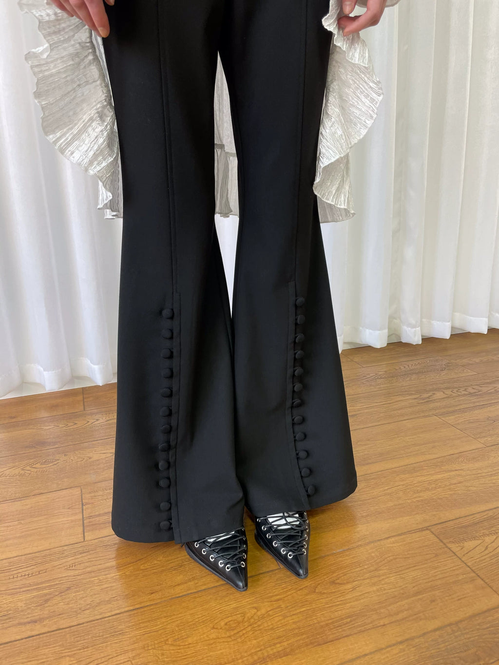 Loosesmell Skinny Premium Drape Wide Leg Pants Floor-mopping Pants
