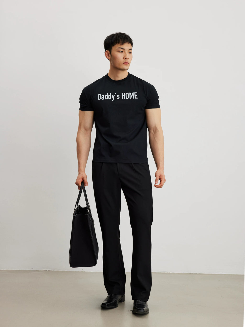 AFTERGLOW Cool Slogan Printed Slim Tee