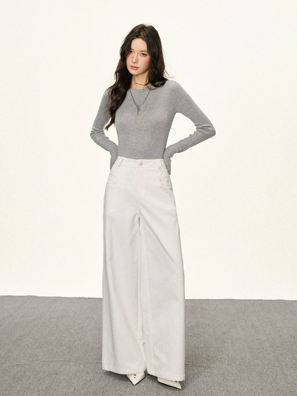 Cherry Melody High Waist Loose Straight Versatile Jeans