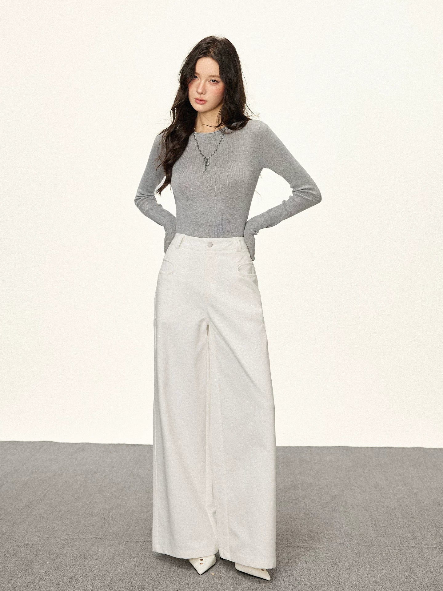 Cherry Melody High Waist Loose Straight Versatile Jeans