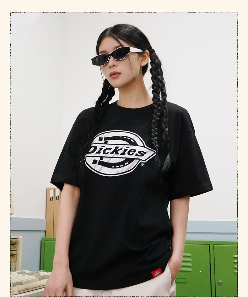 Dickies Marble Texture Large LOGO Printing Loose Tee