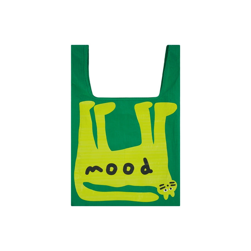 Mood Like Me Cat Printed Grid Tote Bag