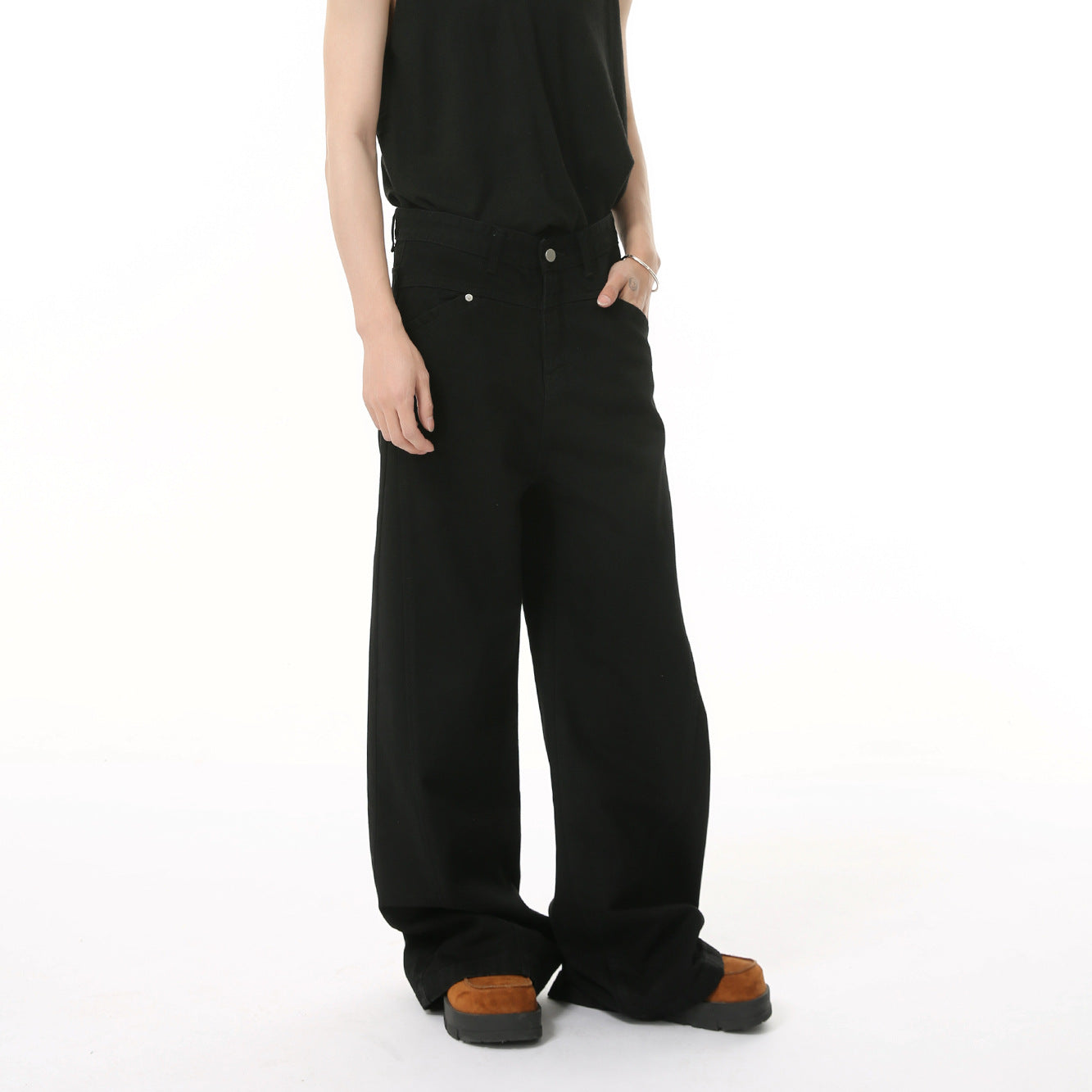 MTLCLOTHES Korean High Street Straight Jeans