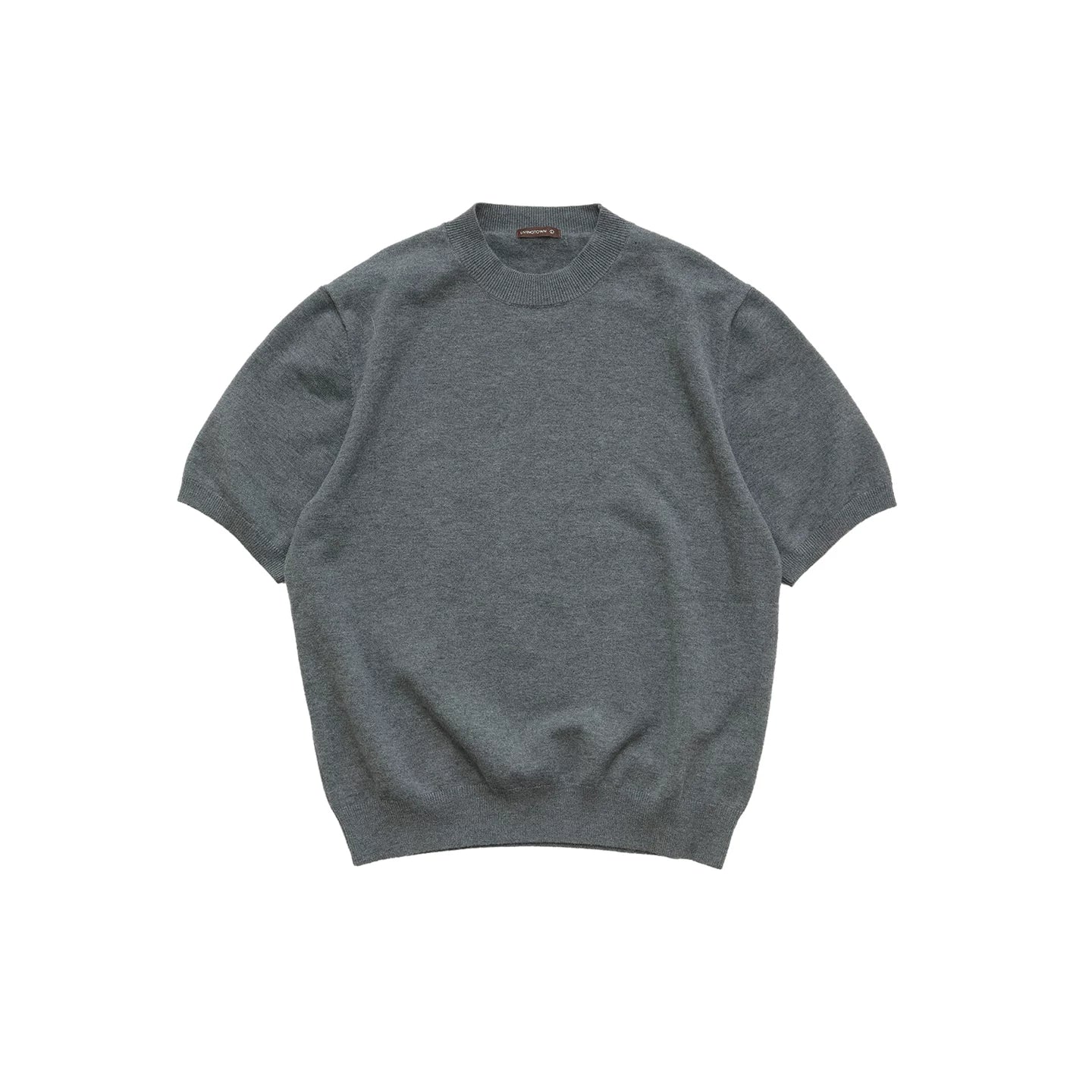 LIVINGTOWN Vintage Versatile Crew Neck Knitted Tee
