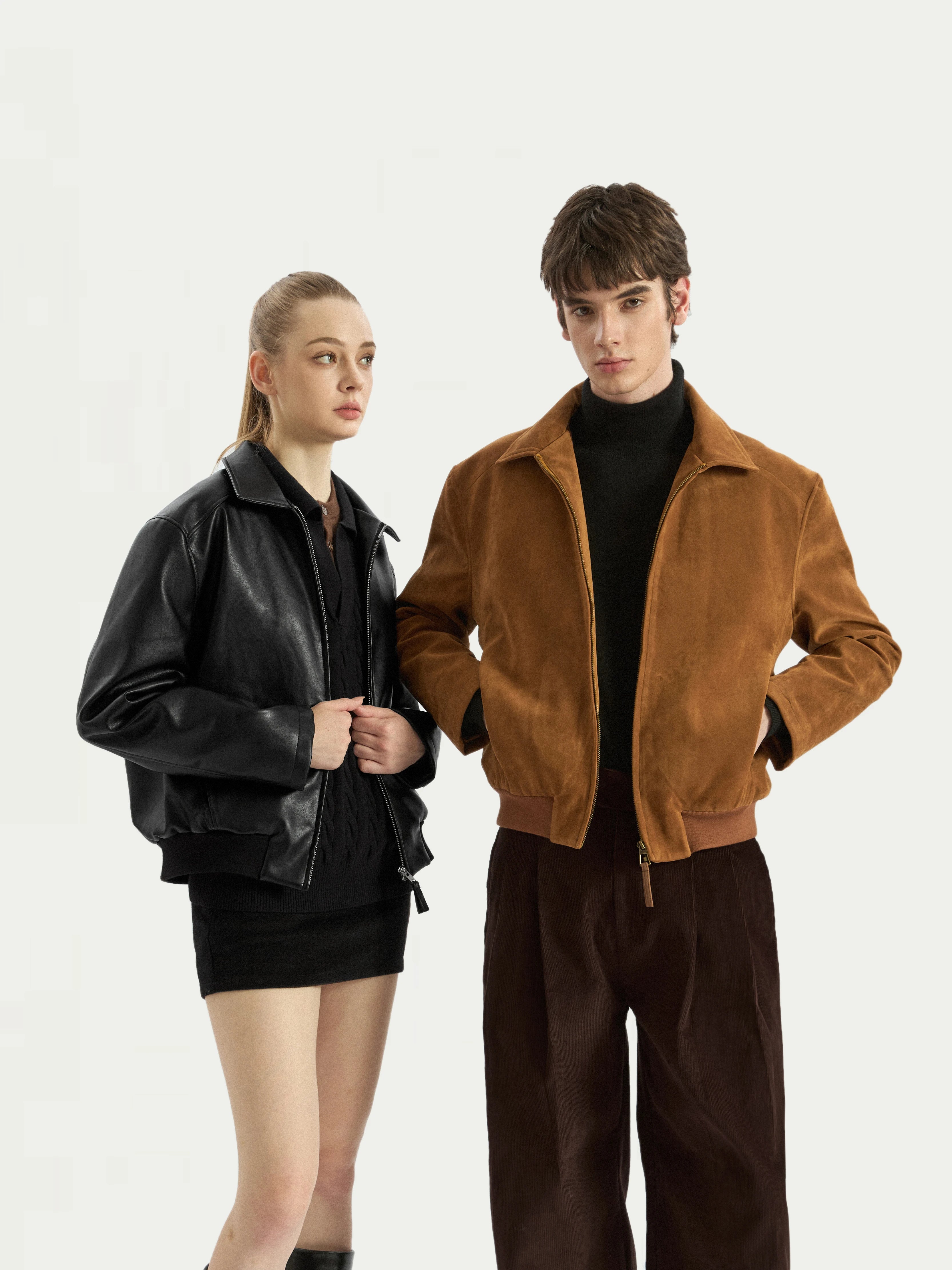 Stay The Night Pu Leather Shoulder Lapel Jacket