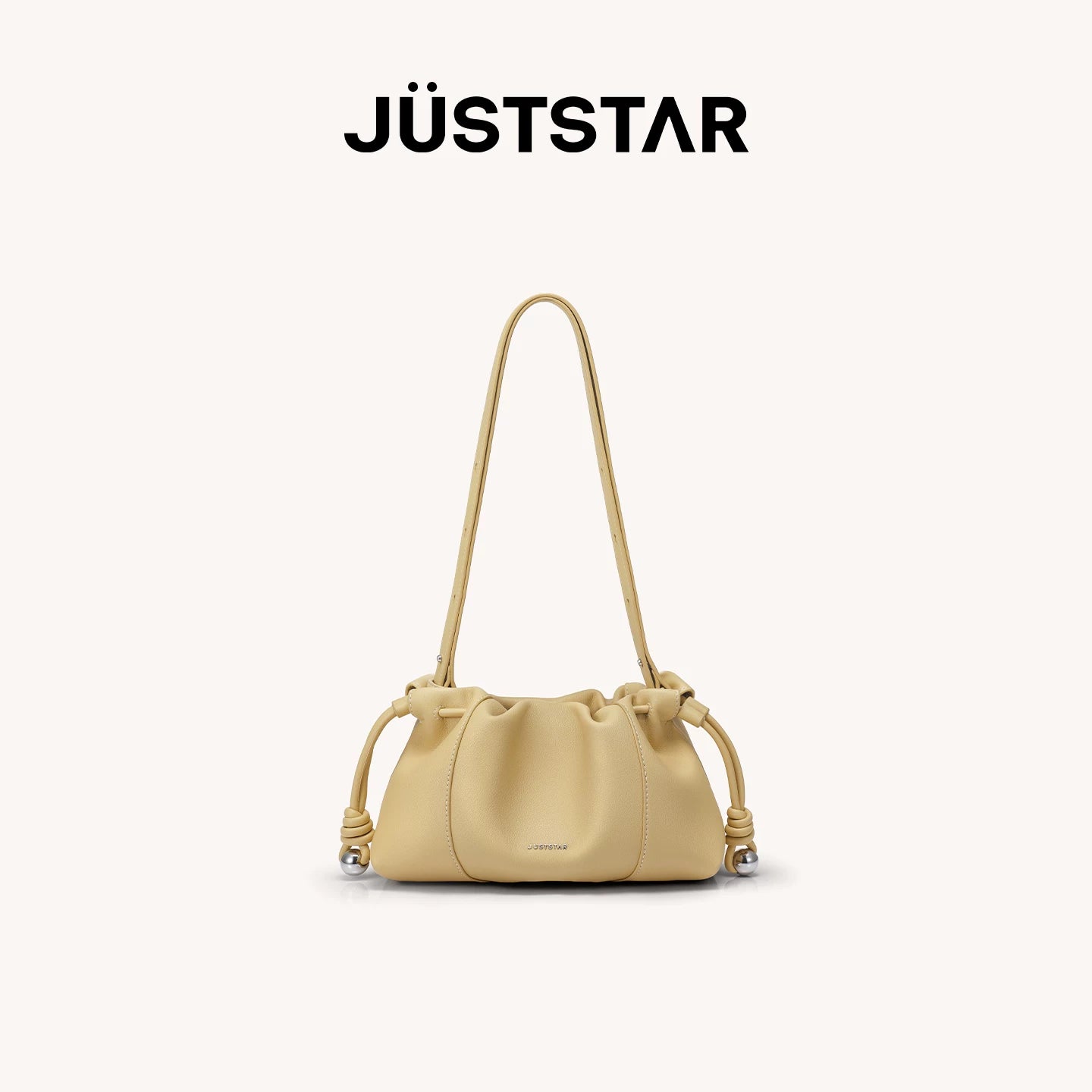 JUST STAR Pleated Shoulder Messenger Bag