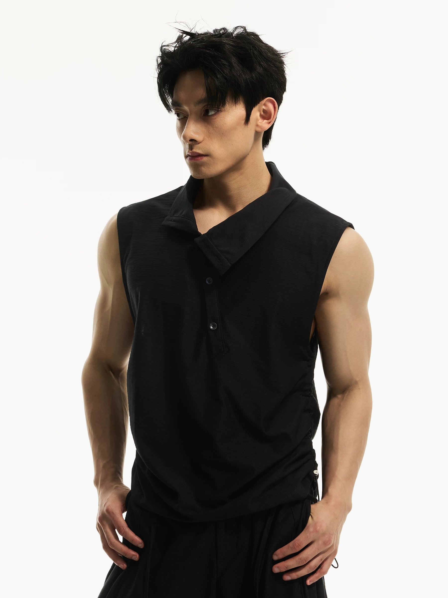 DAY NY Casual Pleated Waist Vest
