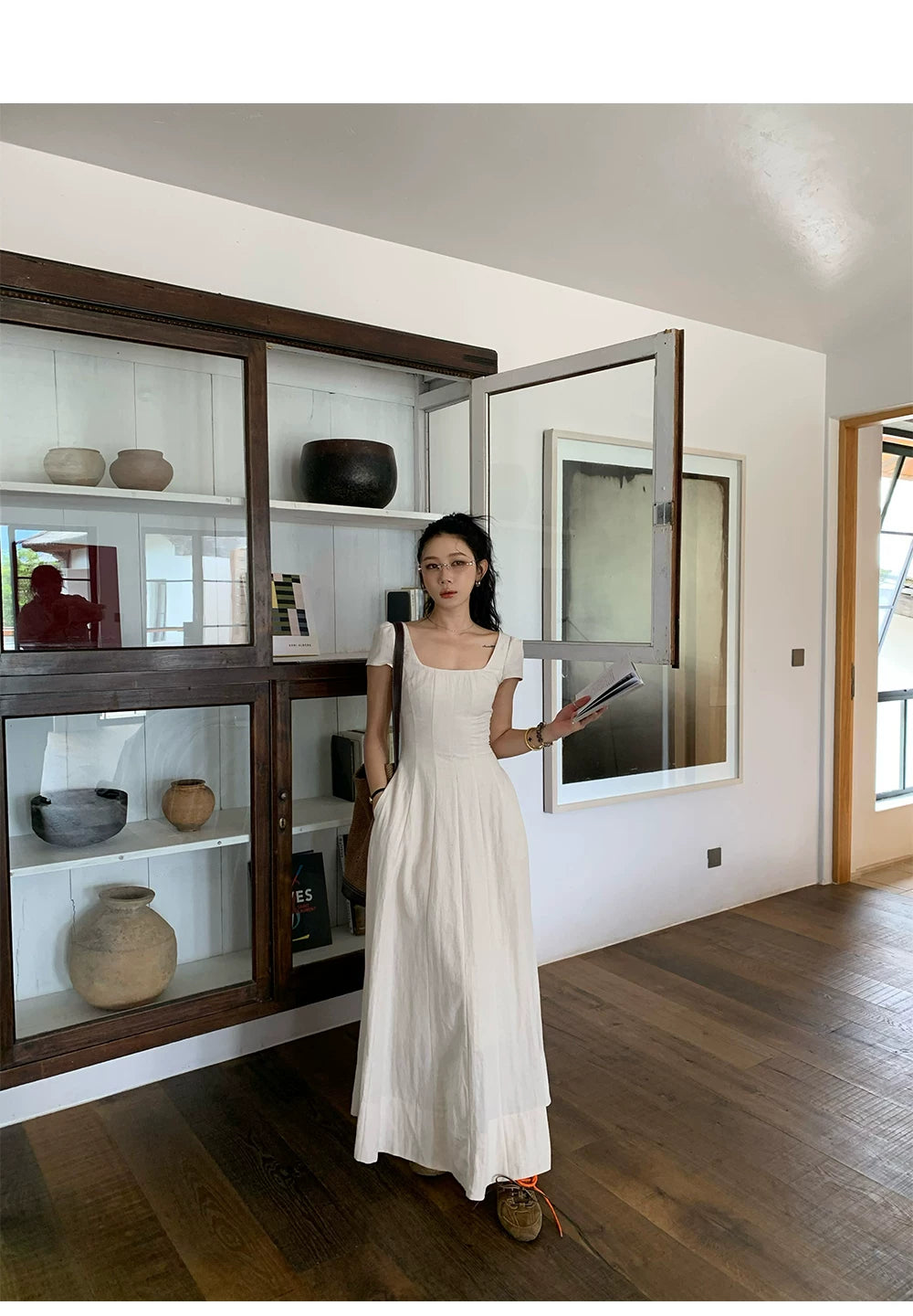 YOUNG KYLIN Lazy and Loose Waist Long Skirt