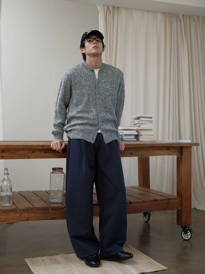CARPEM Thin Twist Simple Knitted Cardigan Sweater
