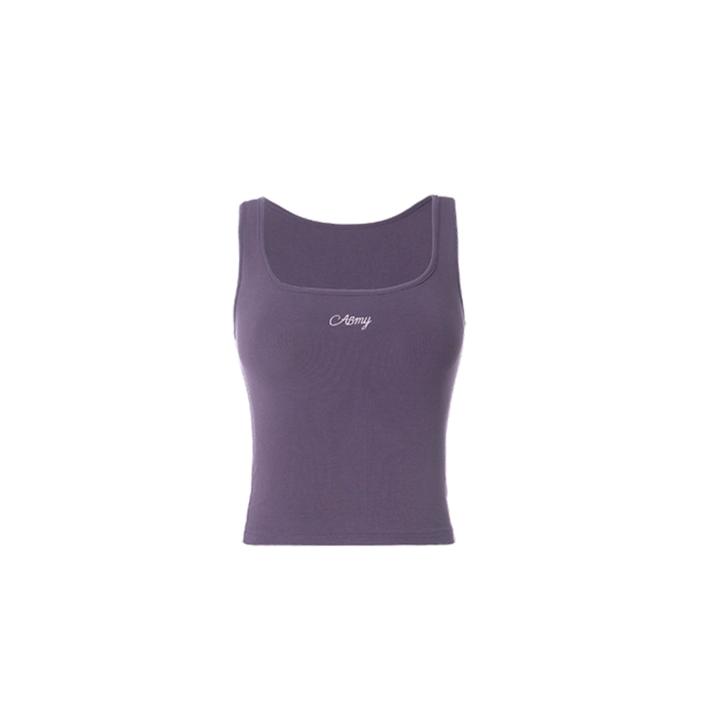 ABMY Knitted U-neck I-shaped Sling Vest