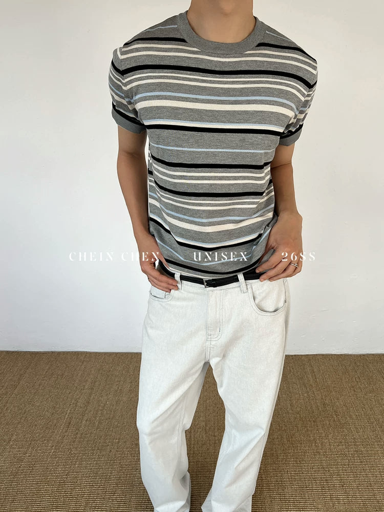 Chein Contrast Knitted Crew Neck Premium Tee