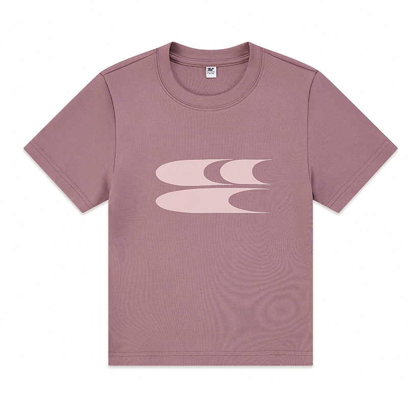 CryingCenter Y2k Millennial Babes Pink American Retro Crew Neck Slim Crop Top