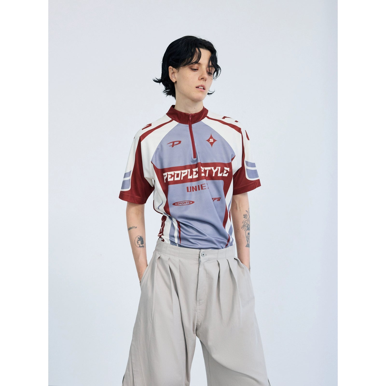 PEOPLESTYLE Cycling Suit Element Contrasting Color Tee
