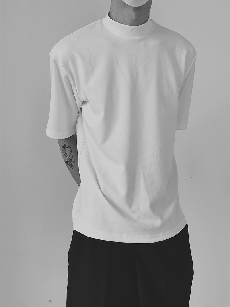 COLN Casual Loose Half Turtleneck Tee