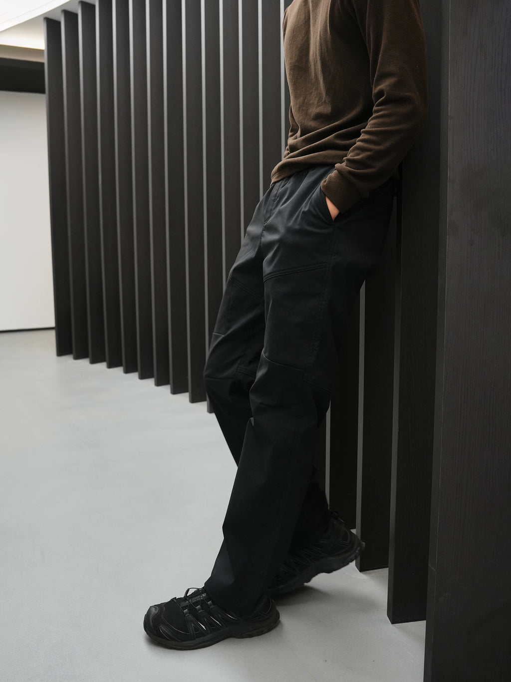 GTAL Casual Thin Velvet Splicing Casual Straight Pants