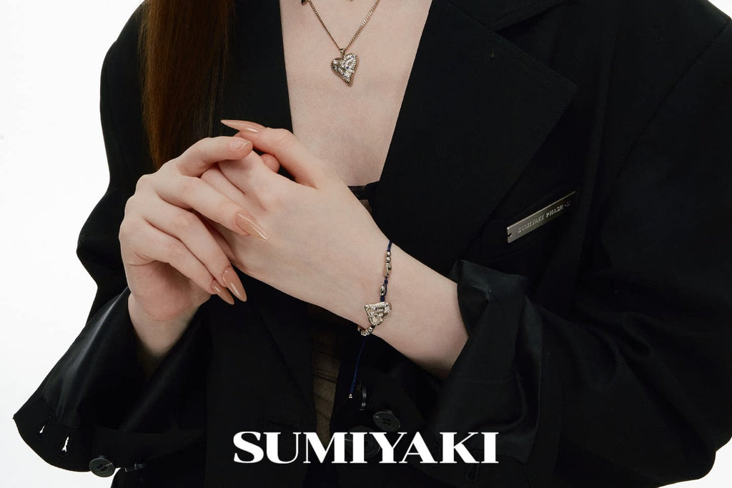 SUMIYAKI Brushed Colored Diamond Love Bracelet