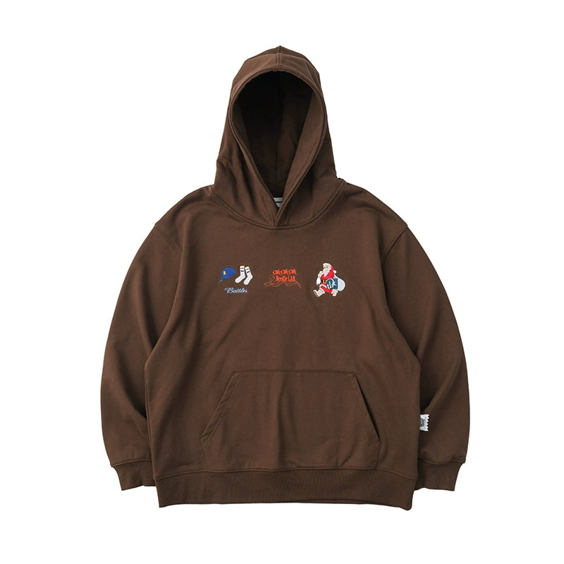 Battles Christmas Embroidered Hooded Sweater