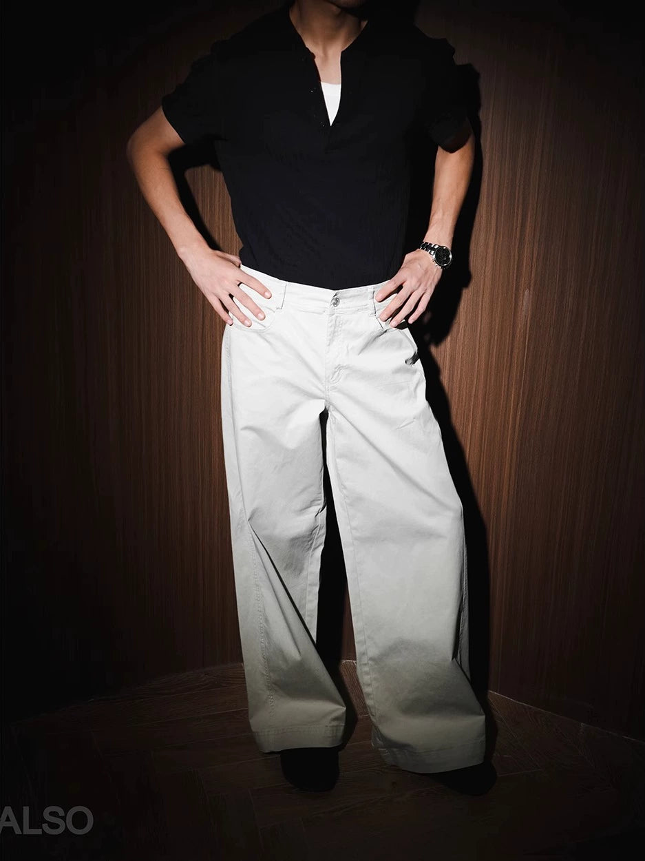 SEE ALSOA Scimitar Wide-leg Casual Versatile Trousers