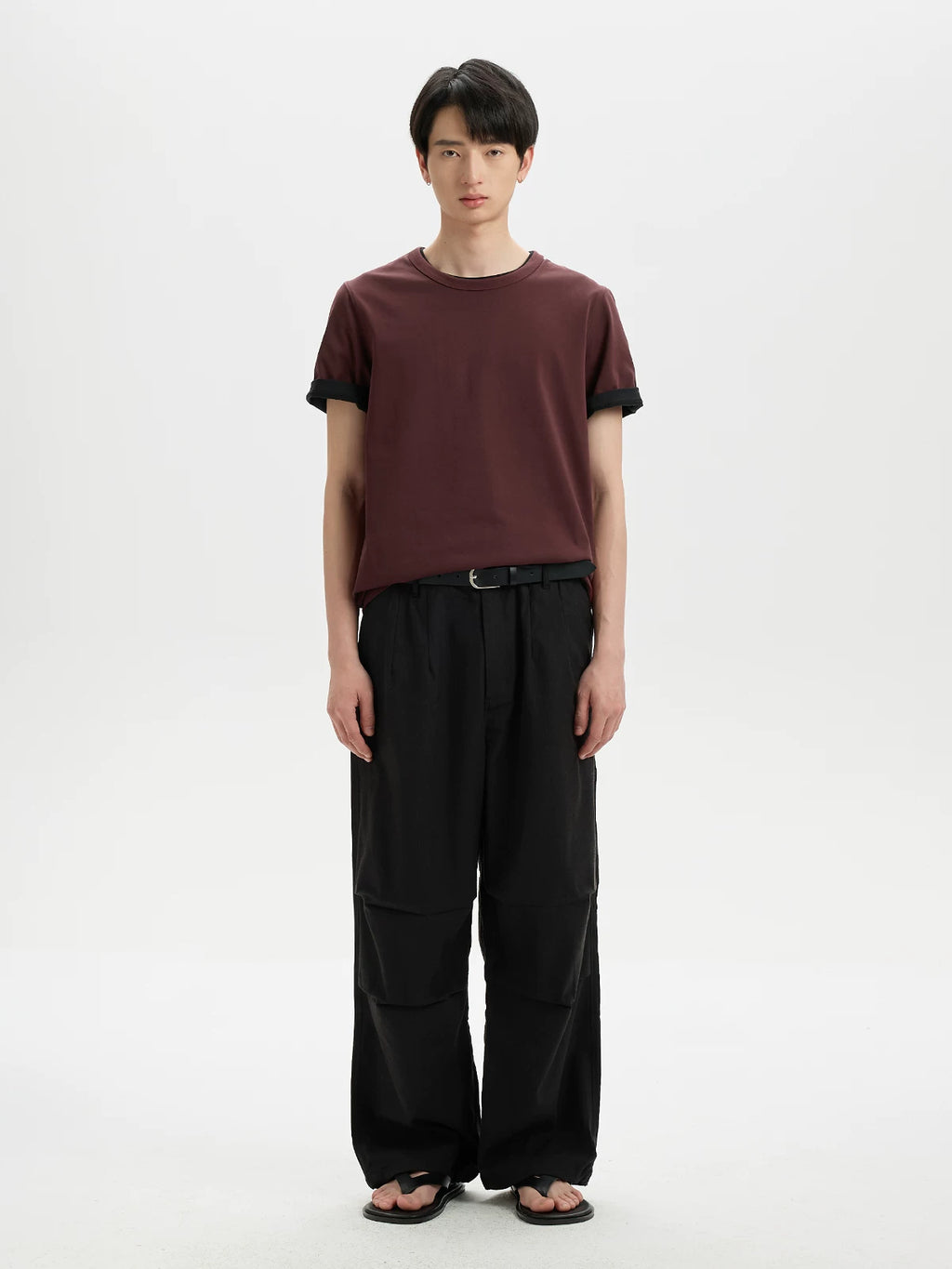 BUTTBILL Front Shoulder Cool Small Neckline Tee