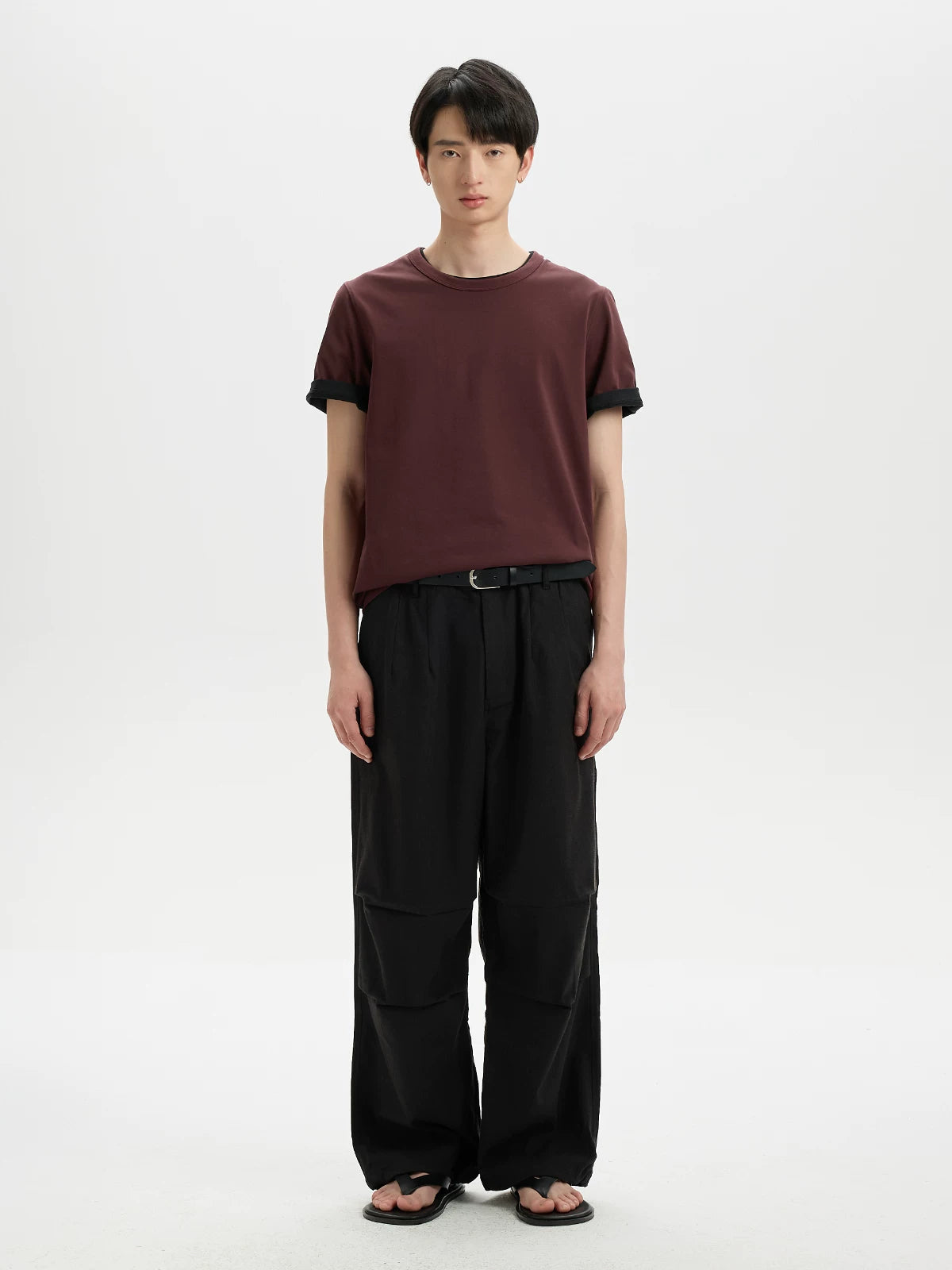 BUTTBILL Front Shoulder Cool Small Neckline Tee