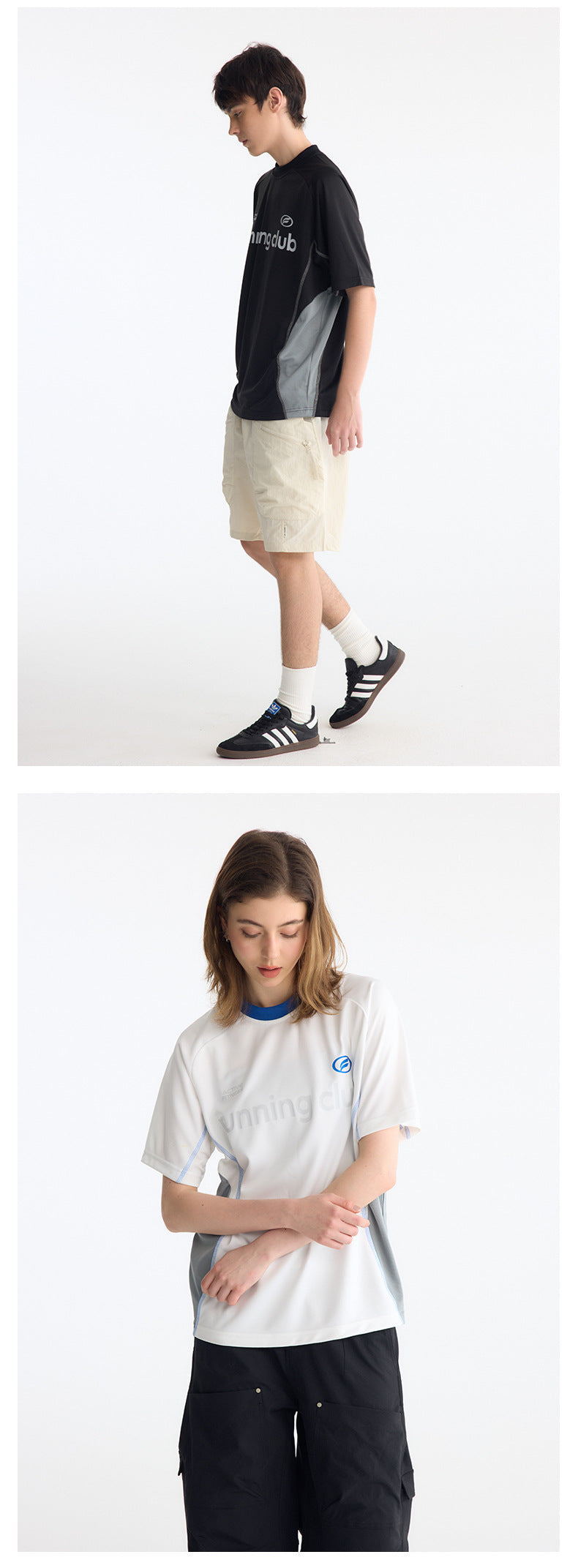 UNF Reflective Printing Splicing Contrasting Tee