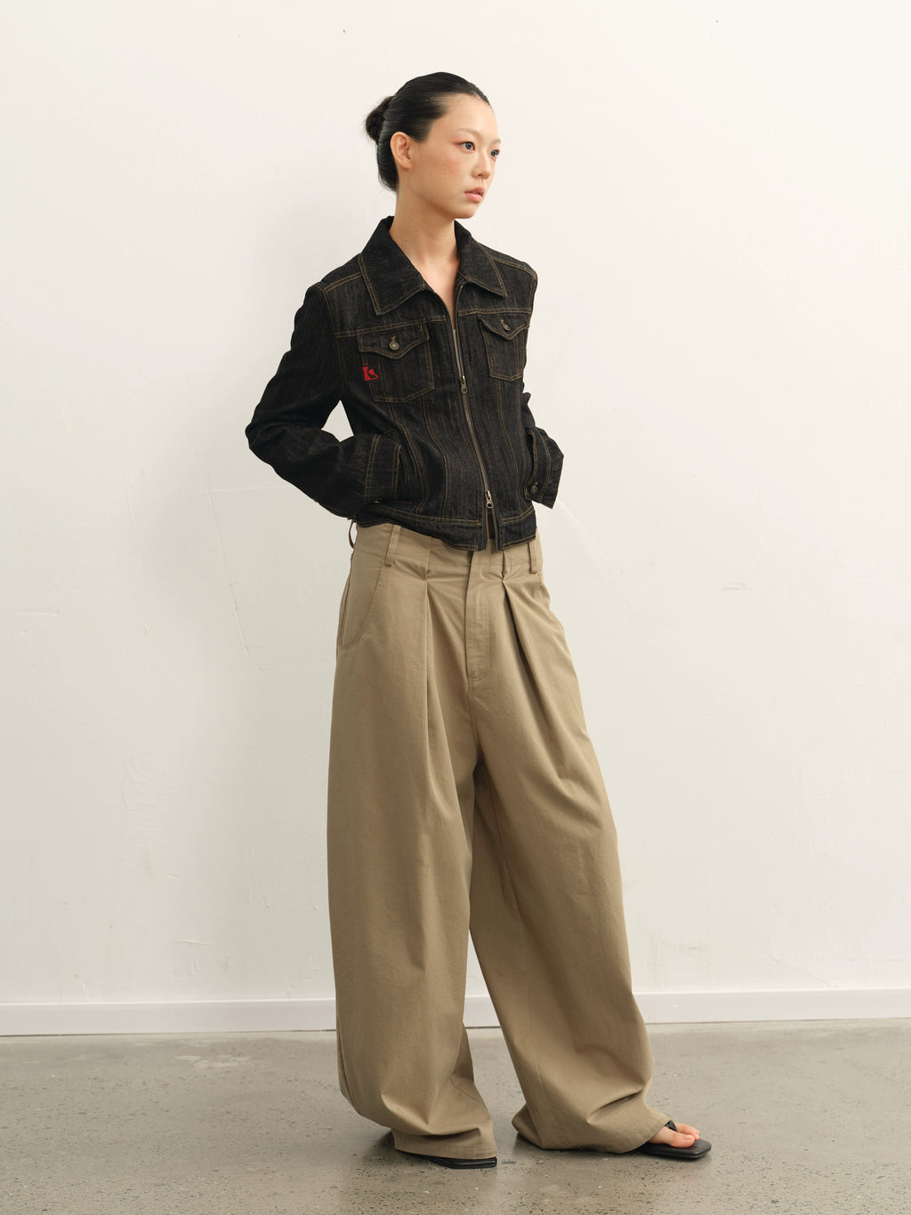 LINY LIBERTY Vintage Loose Denim Short Jacket