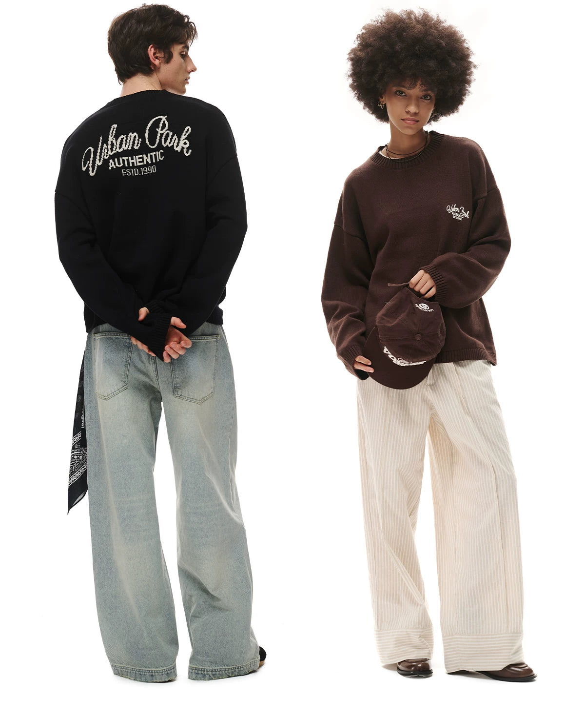 Loopsoon Back Jacquard Versatile Loose Sweater