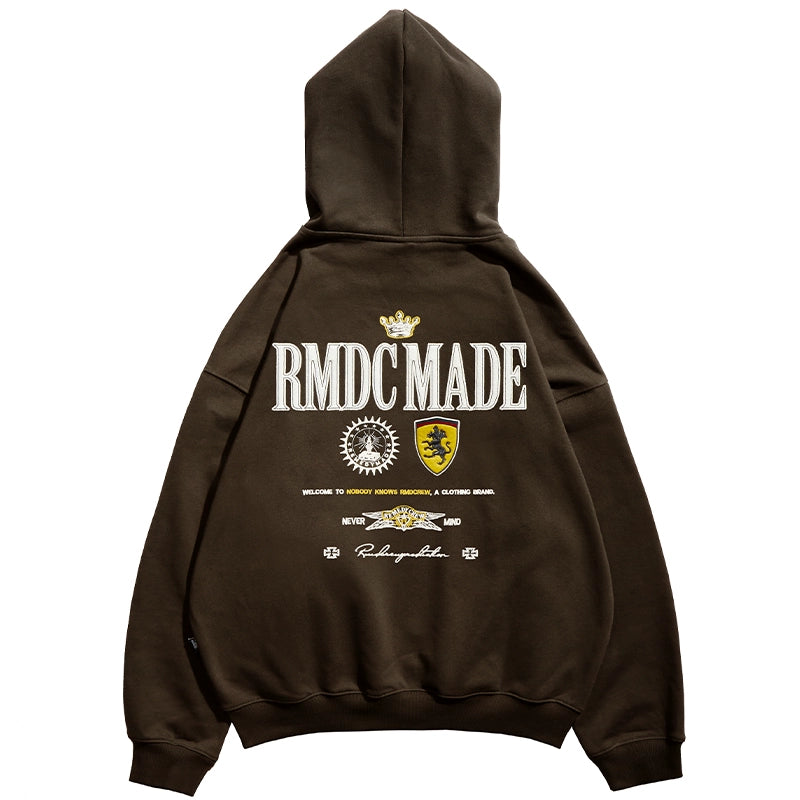 Remedy Embroidered Loose Hooded Sweater