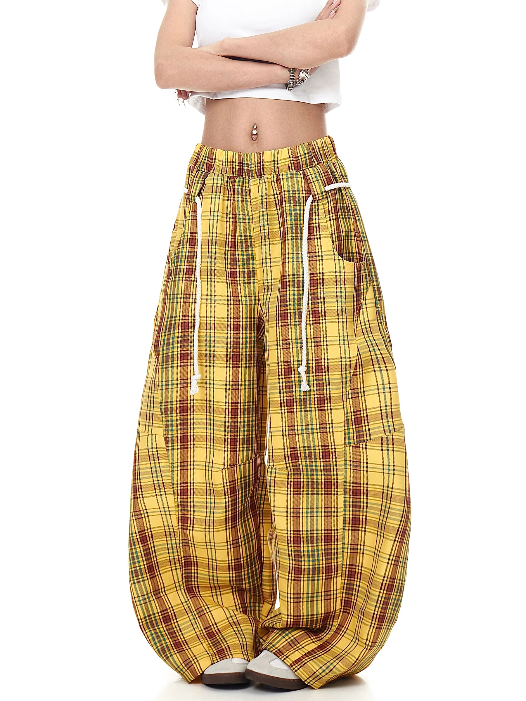 BLACKLISTS Slack Lazy Checked Pants